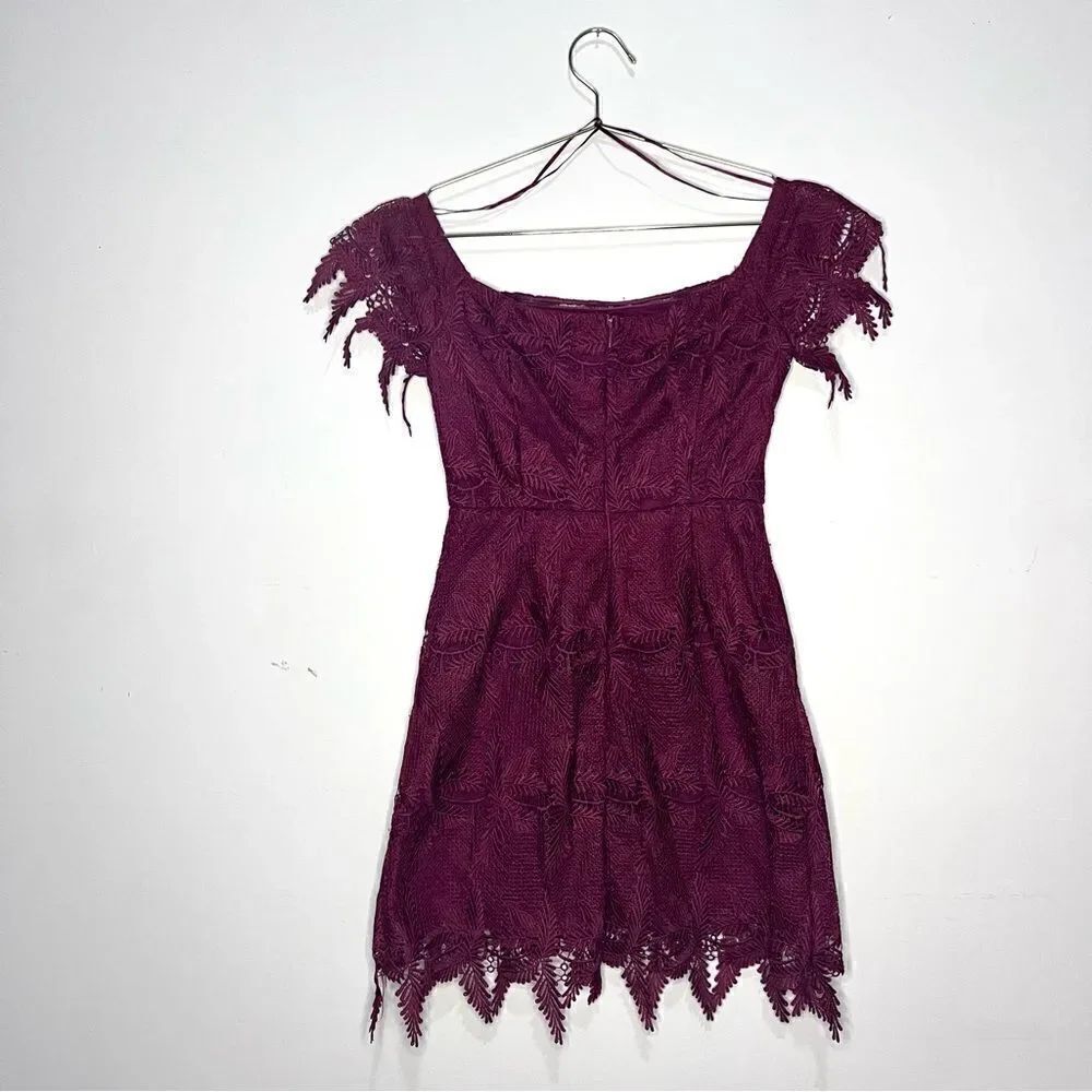 Astr Valentina Lace Off-The-Shoulder Mini Dress